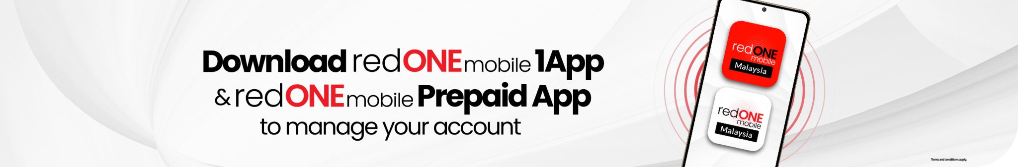 Download redONE App to reload and data top up