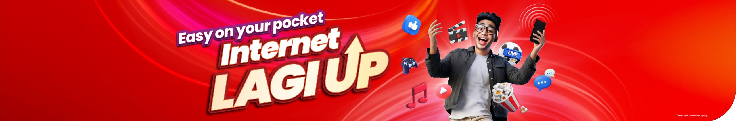 redONE Mobile website hero image for 5G Prepaid ULTRAplus mobile plans with RM5 bonus and free 5G phone