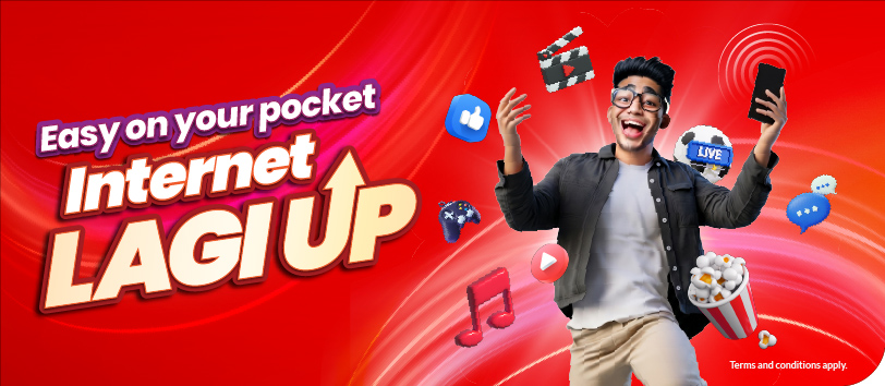 redONE Mobile website hero image for 5G Prepaid ULTRAplus mobile plans with RM5 bonus and free 5G phone